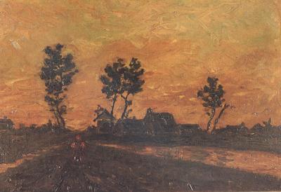Vincent Van Gogh Landscape at Sunset (nn04) Germany oil painting art